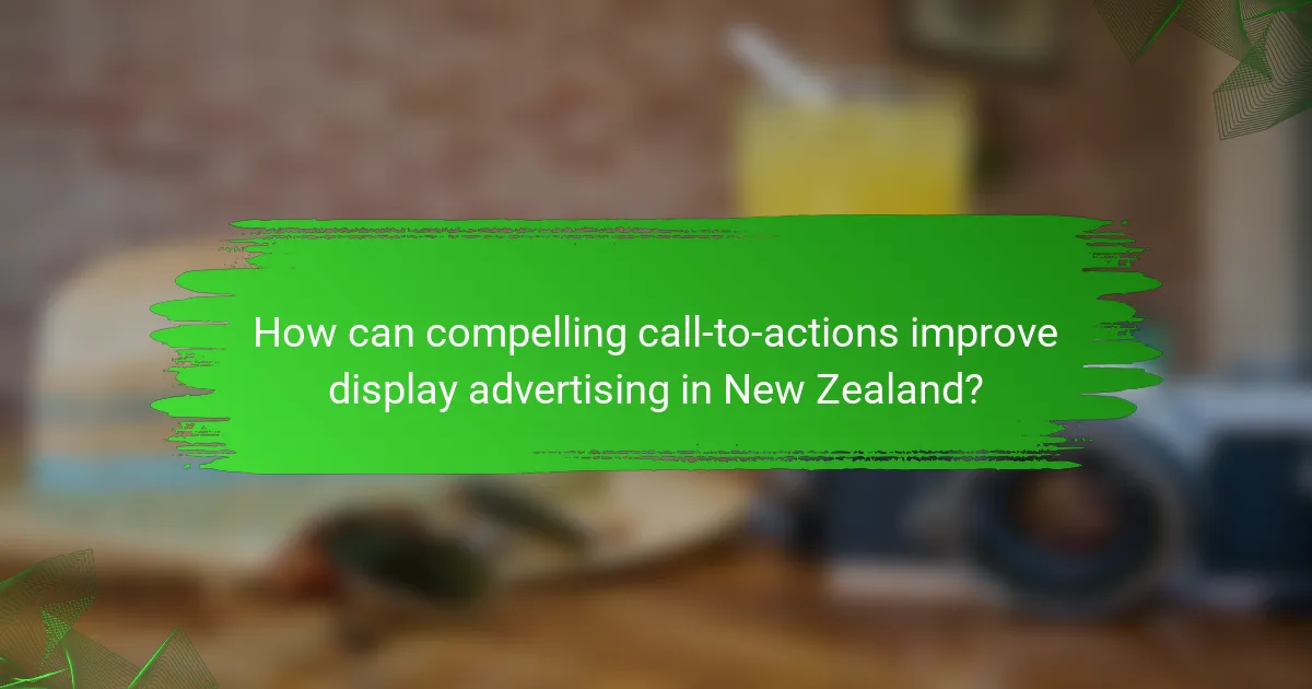 How can compelling call-to-actions improve display advertising in New Zealand?