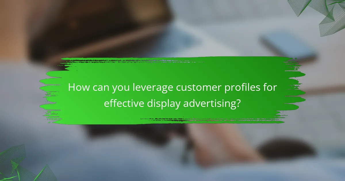 How can you leverage customer profiles for effective display advertising?