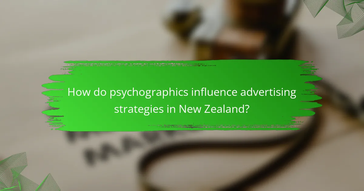 How do psychographics influence advertising strategies in New Zealand?