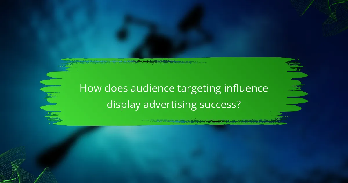 How does audience targeting influence display advertising success?
