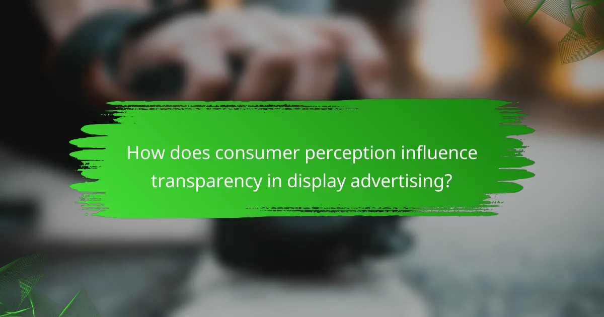 How does consumer perception influence transparency in display advertising?