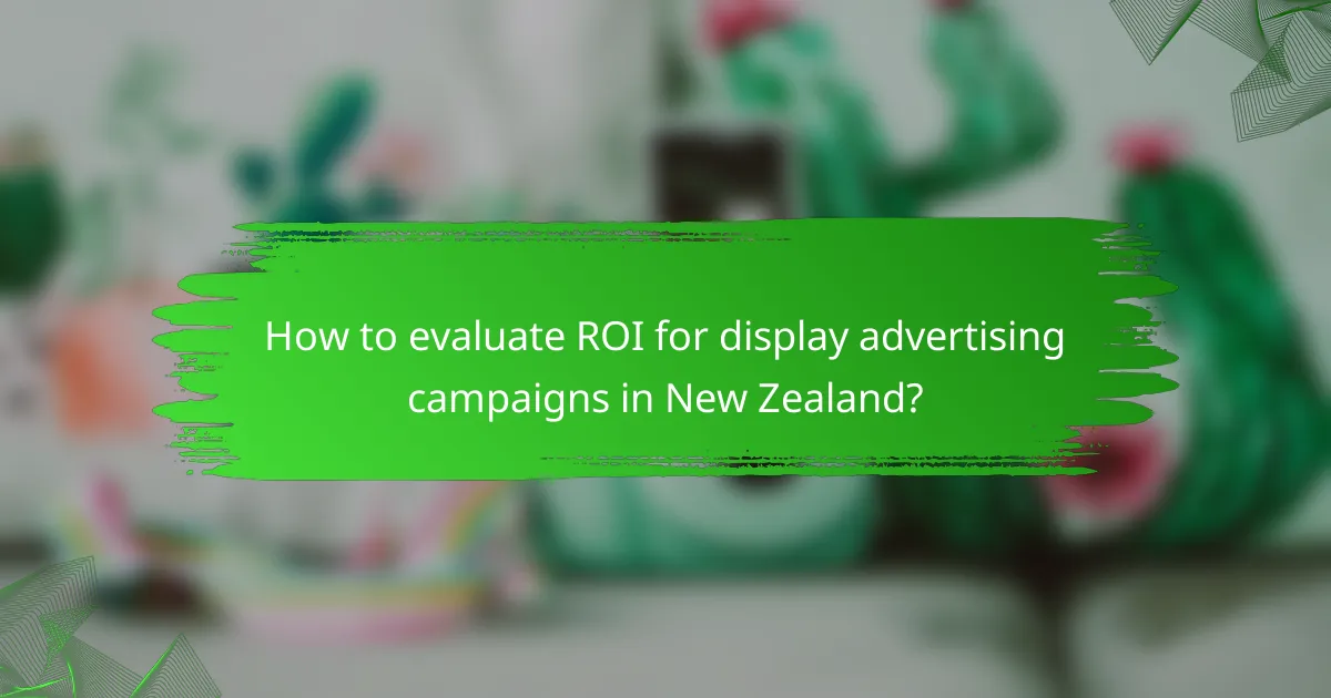 How to evaluate ROI for display advertising campaigns in New Zealand?