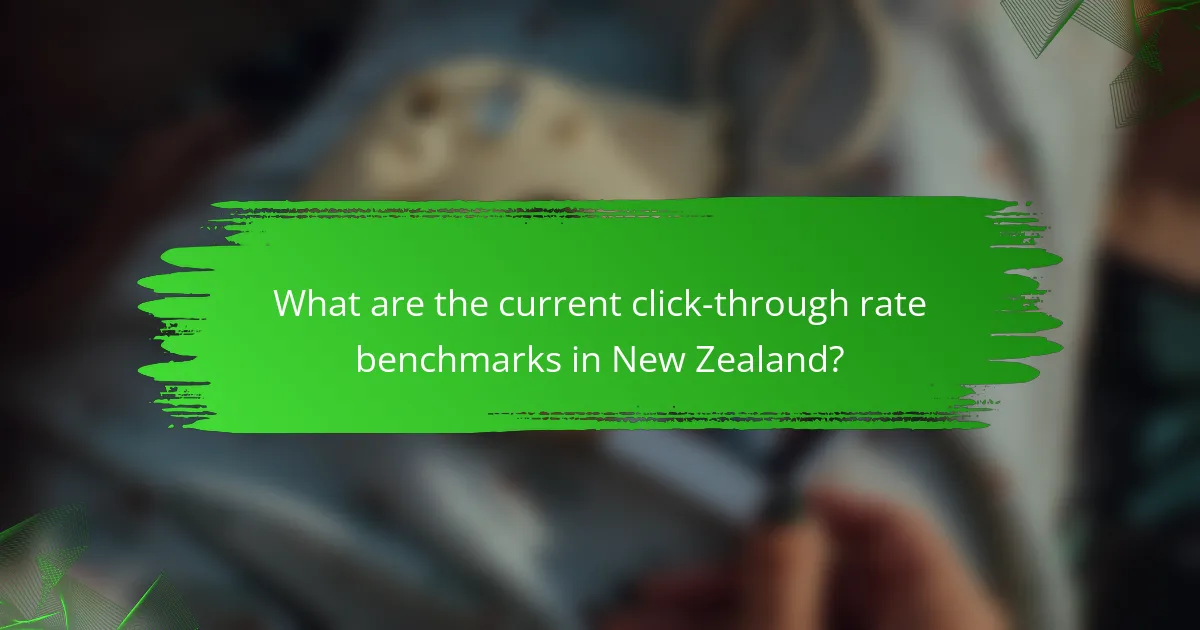 What are the current click-through rate benchmarks in New Zealand?