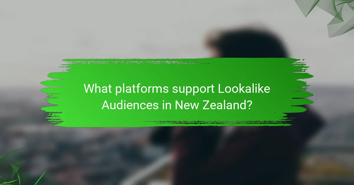What platforms support Lookalike Audiences in New Zealand?