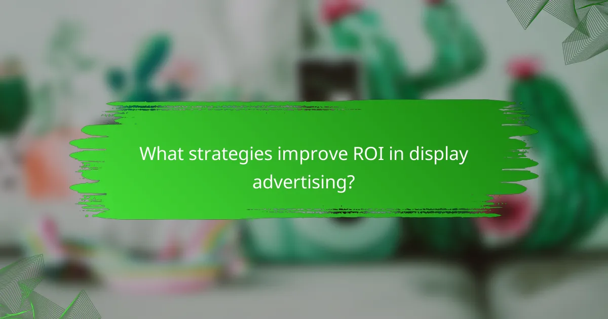 What strategies improve ROI in display advertising?