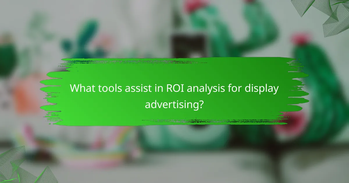 What tools assist in ROI analysis for display advertising?